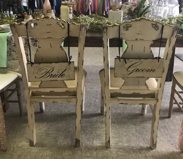 Rental store for CHAIRS, BRIDE GROOM RUSTIC PAIR in Kingsport TN