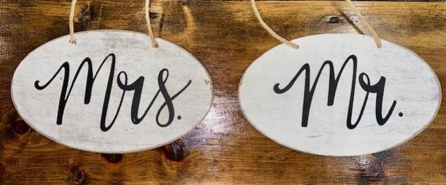 Rental store for SIGNS, BRIDE GROOM OVAL PAIR in Kingsport TN