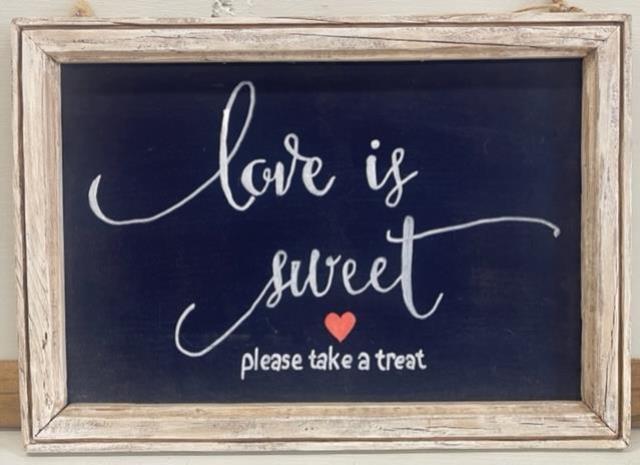 Rental store for LOVE IS SWEET CHALKBOARD SIGN in Kingsport TN