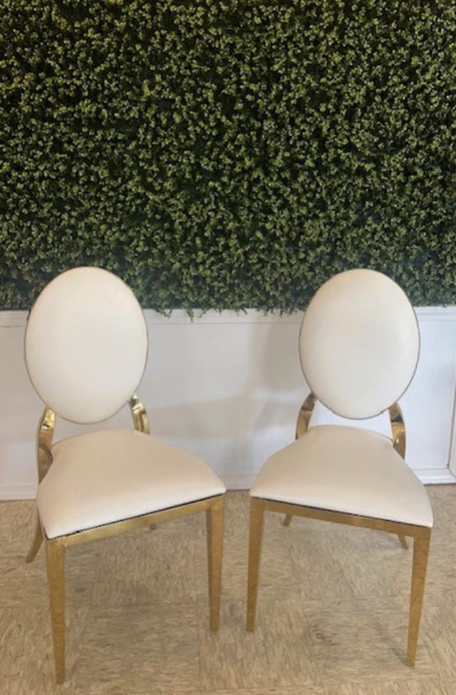 Rental store for CHAIR, WHITE GOLD BRIDE GROOM ALEXA in Kingsport TN